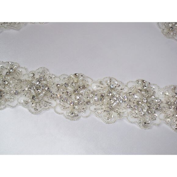 Rhinestone bridal belt, beaded wedding belt sash rhinestone crystal bridal belt - Picture 2 of 6
